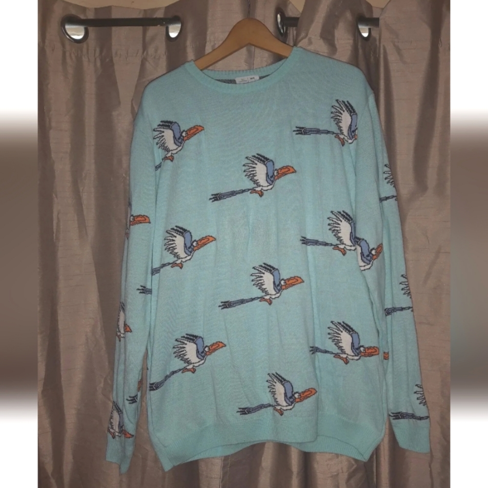 "Zazu" The Lion King Pale Blue Dbl Layer Jumper Unisex Large Disney @ASOS - Picture 1 of 9